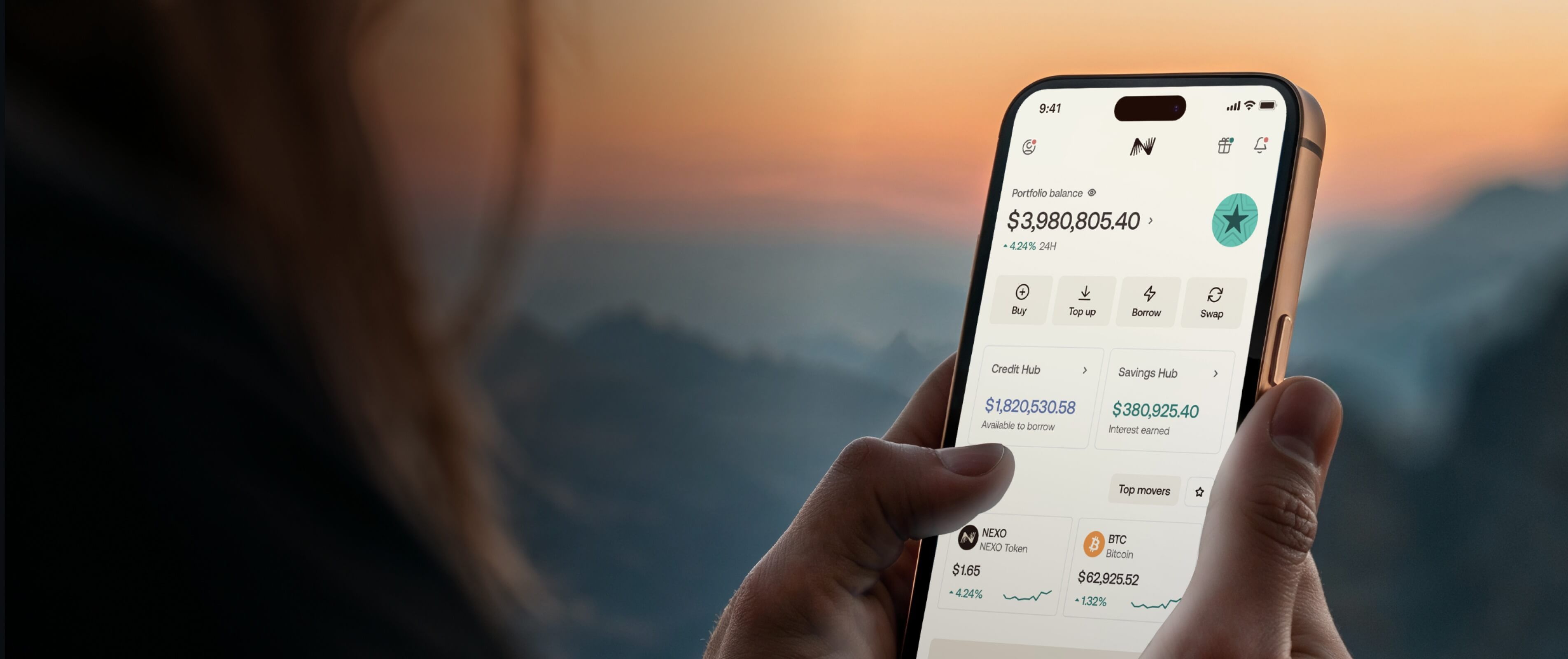 Some of the Nexo Services, their features, or specific Digital Assets may not be accessible in all regions, especially where restrictions or limitations exist, as outlined on the Nexo Platform and in the applicable general terms and conditions. While digital assets possess distinctive characteristics, any mention of these in the context of wealth augmentation is meant to offer a general understanding of Nexo’s offerings. The materials on Nexo’s services shouldn’t be seen as guarantees for future outcomes or as financial counsel. Terms like 'up to' or 'from' indicating thresholds may require additional steps or fulfillment of certain conditions, which may not be achievable for all users. This material is intended for informational purposes only and shouldn’t be considered as tax, legal, or accounting advice. Consulting a qualified professional is advised as this material isn’t tailored to your specific situation. When considering digital assets as investments, comparisons with traditional investments are purely coincidental, and such parallels should not be taken as deliberate. The figure for assets under management was last updated in January 2025.